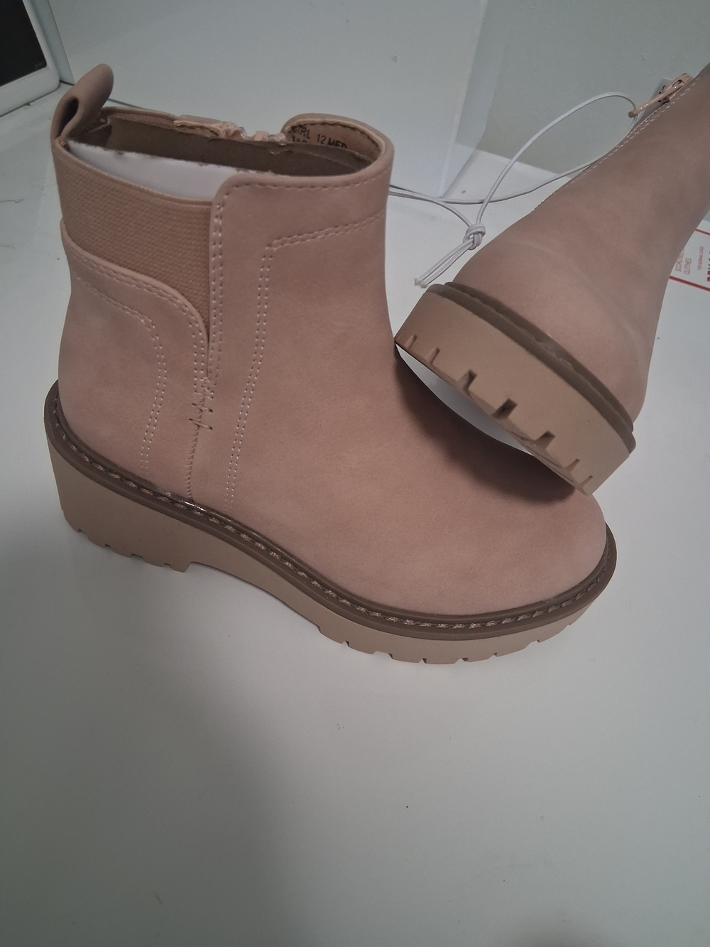 Sonoma Girls Nude Pink Chelsea Lug Boots